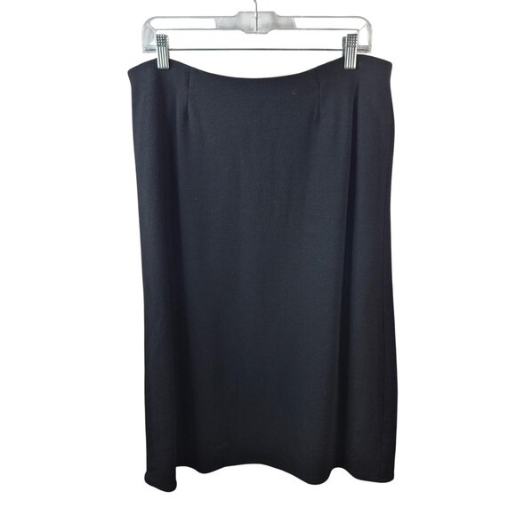 Eileen Fisher Womens Skirt Size L Knit Wool Blend Pull On Midi Length Career - Picture 2 of 7